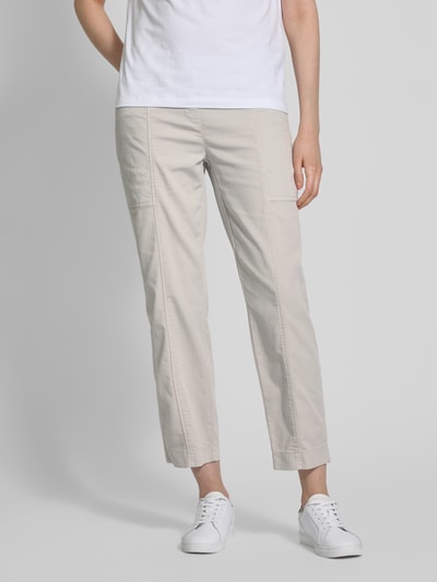 TONI Regular fit joggingbroek met verkort model, model 'Sue' Lichtgrijs - 4