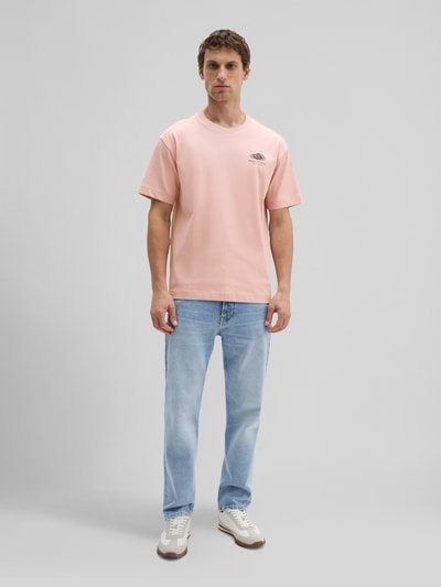 Marc O'Polo Loose Fit T-Shirt aus reiner Baumwolle mit Rücken-Print Rose 1