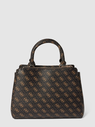 GUESS Handtasche mit Allover-Logo Dunkelbraun 4