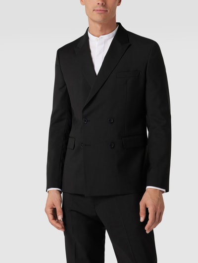 Stylebop Slim Fit Anzug aus Schurwolle Black 4