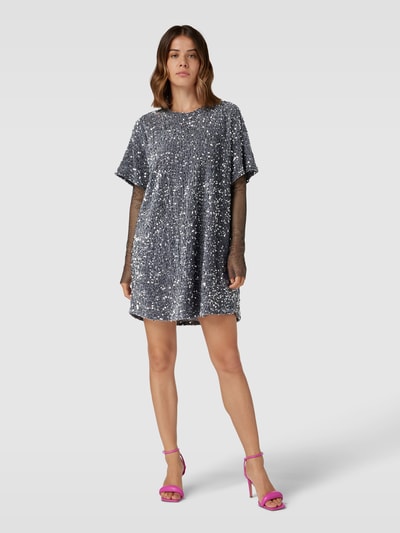 Jake*s Casual Minikleid mit Rundhalsausschnitt Silber 1