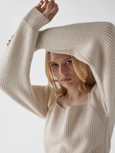 LouLou Studio Pullover aus Kaschmir Beige meliert 6