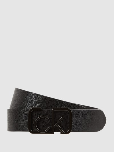 CK Calvin Klein Ledergürtel mit Logo-Schließe  Schwarz 1