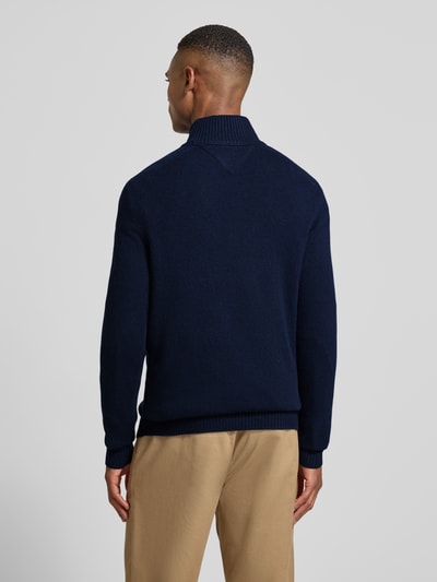 Tommy Hilfiger Regular Fit Troyer aus reiner Wolle Marine 5