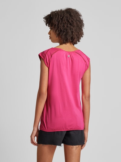 Ragwear T-Shirt mit V-Ausschnitt Modell 'Jungie' Pink 5