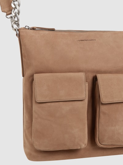 Les Visionnaires Shopper aus Leder Modell 'Anni' Taupe 6