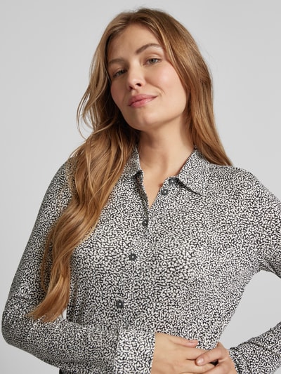 Marc O'Polo Regular Fit Jersey-Bluse aus elastischem Viskose-Mix mit Print-Muster Sand 3