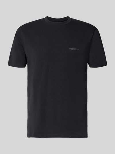 Produktfoto, Extra Slim Fit T-Shirt mit Rundhalsausschnitt von Armani Exchange, Herren T-Shirt, Schwarz mit Logo, Rückenlänge 70 cm in Größe M