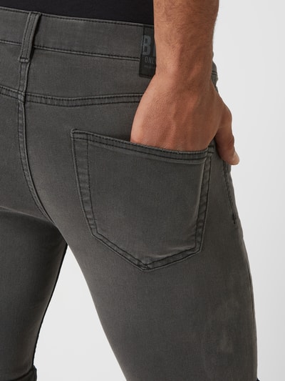 Only & Sons Korte jeans met stretch, model 'Ply' Donkergrijs - 3