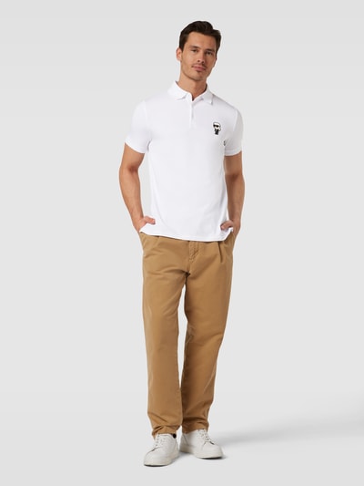 Karl Lagerfeld Regular fit poloshirt met labelbadge Wit - 1