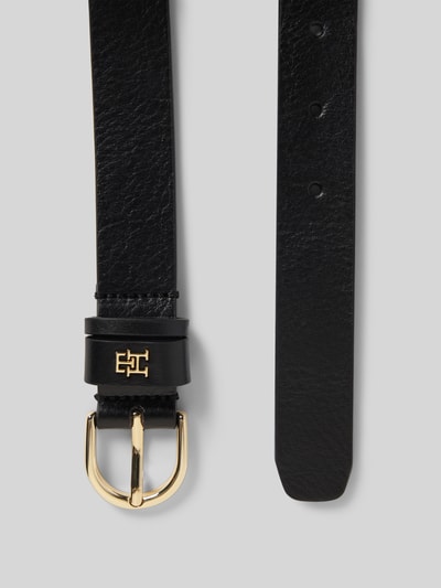 Tommy Hilfiger Ledergürtel mit Logo-Applikation Black 3