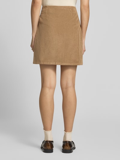 VERO MODA spódnica mini o kroju regular fit z mieszanki bawełny model 'ETTA' Piaskowy 5