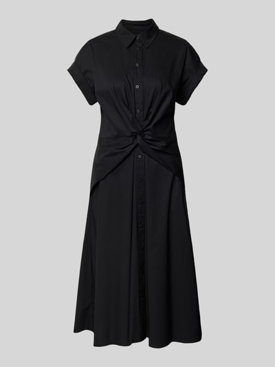 Lauren Ralph Lauren Overhemdjurk met knoopdetail, model 'CIAN' Zwart - 2