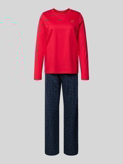 Schiesser Pyjama met ronde hals Rood - 1