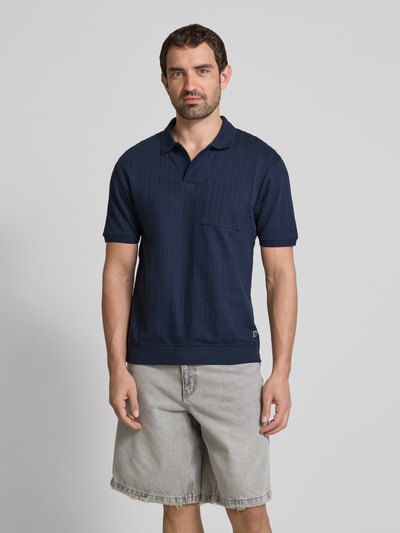 s.Oliver RED LABEL Relaxed Fit Poloshirt aus reiner Baumwolle Dunkelblau 4