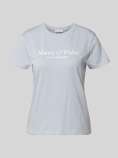 Produktfoto, Regular Fit T-Shirt aus reiner Baumwolle von Marc O'Polo, Damen T-Shirt, Optik: Unifarben, Label-Print, Rundhals, Kurzarm, glatte Textur