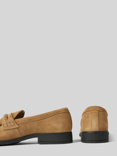 Tommy Hilfiger Kapcie z zamszu Beżowy 2