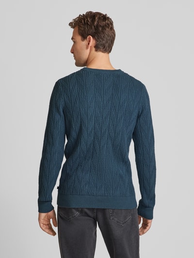 Tom Tailor Strickpullover mit Rundhalsausschnitt Rauchblau 5