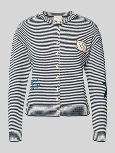 Weekend Max Mara Regular Fit Strickjacke aus Baumwoll-Mix Modell 'TEIERA' Dunkelblau 2