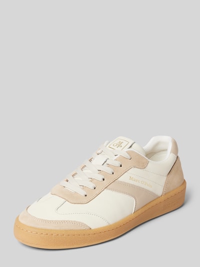 Marc O'Polo Low Top Sneaker aus edlem Rindleder Weiss 1