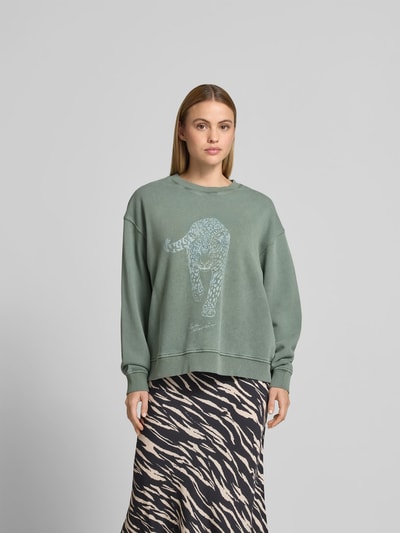 Lala Berlin Oversized Sweatshirt mit Motiv-Print Schilf 4