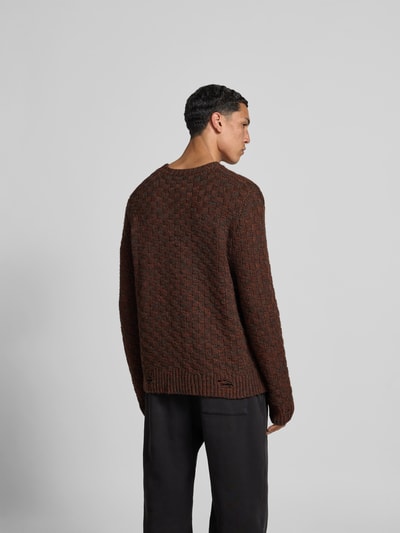 MM6 Maison Margiela Slim Fit Pullover aus Schurwoll-Mix Mittelbraun 5
