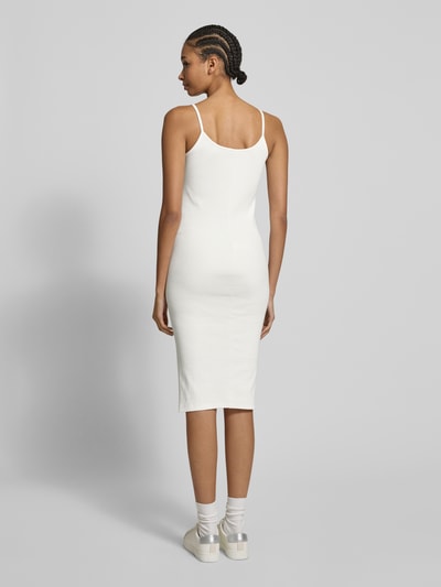 Tommy Jeans Midikleid in Ripp-Optik Offwhite 5