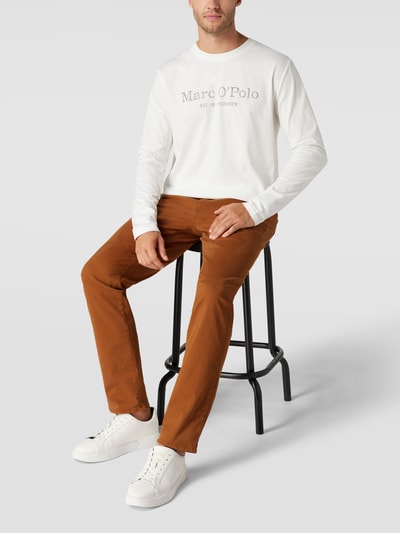 Brax Straight fit chino met labeldetail, model 'Cadiz' Camel - 1