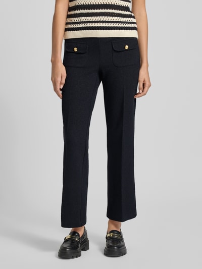 Cambio Flared stoffen broek in verkorte pasvorm Zwart - 4