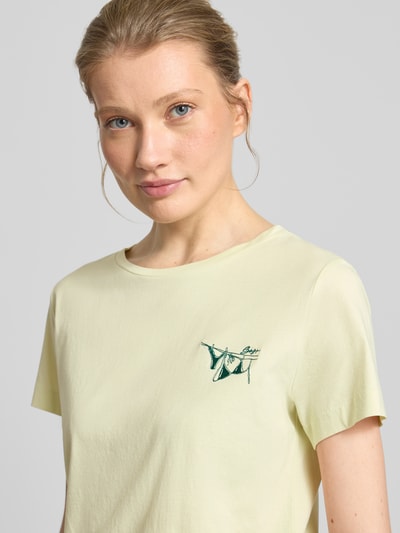 BOSS Orange Regular Fit T-Shirt aus reiner Baumwolle Modell 'C-Elove_4' Hellgruen 3