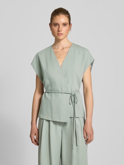 Jake*s Collection Gilet met tailleriem Lindegroen - 4