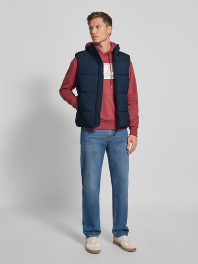 Tom Tailor Denim Regular fit outdoorvest met opstaande kraag Donkerblauw - 1