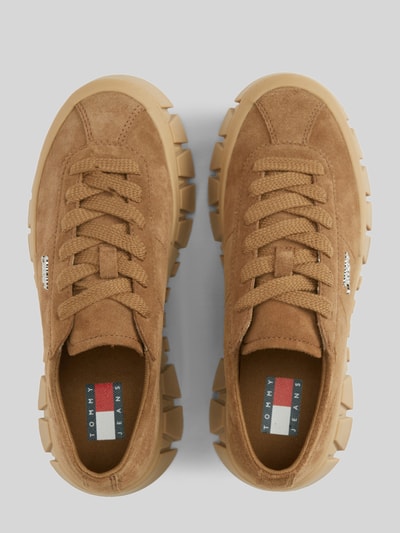 Tommy Jeans Sneaker aus Veloursleder mit Plateausohle Camel 4