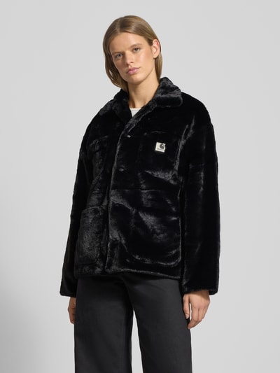 Carhartt Work In Progress Kurtka ze sztucznego futra model ‘Olney’ Czarny 4