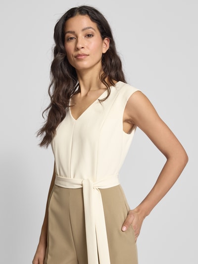 s.Oliver BLACK LABEL Shaped Fit Jumpsuit mit Teilungsnähten Khaki 3