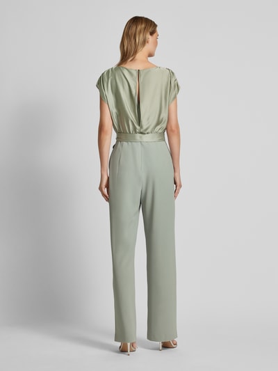 Swing Jumpsuit mit Bindegürtel Schilf 5