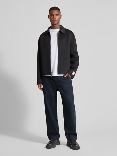 Drykorn Spodnie o kroju regular fit ze szwami działowymi Granatowy 1