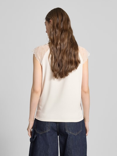 Only Regular Fit T-Shirt mit Kappärmeln Modell 'PETRA' Offwhite 5