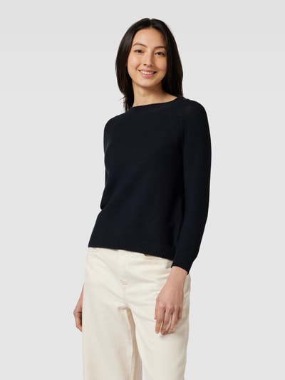 Weekend Max Mara Gebreide pullover met ronde hals, model 'LINZ' Marineblauw - 4