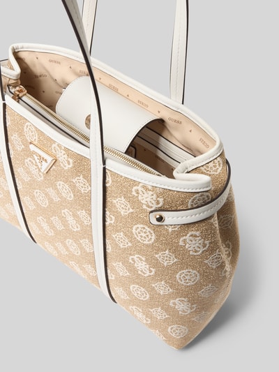 Guess Torebka z aplikacją z logo model ‘BEYZA GIRLFRIEND TOTE’ Złamany biały 5