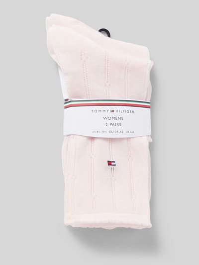 Tommy Hilfiger Socken mit Logo-Print im 2er-Pack Rosa 3