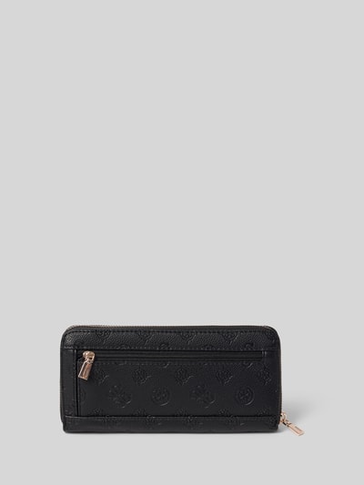 Produktfoto, Portemonnaie in Leder-Optik Modell 'BLAKE' von GUESS, schwarz, Logo-Detail, Reißverschluss, Damen Portemonnaie