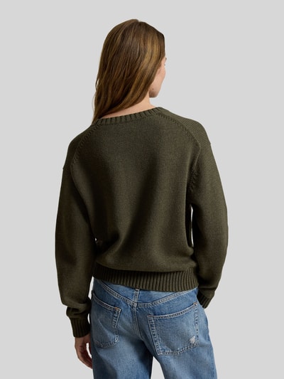 Polo Ralph Lauren Regular Fit Pullover aus reiner Baumwolle mit Polo-Bear-Stitching Oliv 5