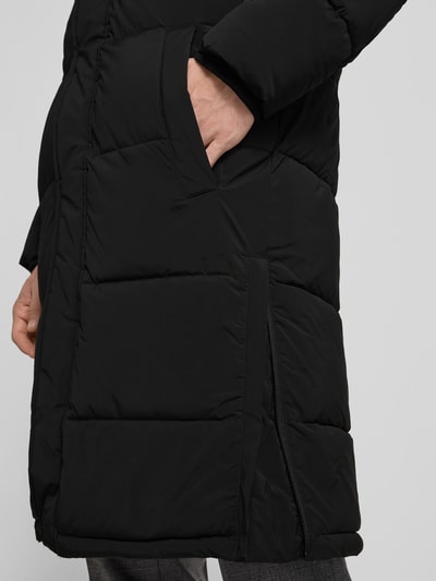 Christian Berg Men Steppjacke mit Kapuze und seitlichen Reißverschlüssen Black 3
