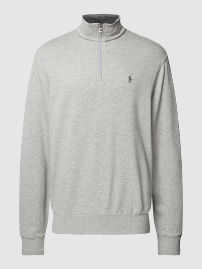 Polo Ralph Lauren Sweatshirt mit Label-Stitching Mittelgrau meliert 2