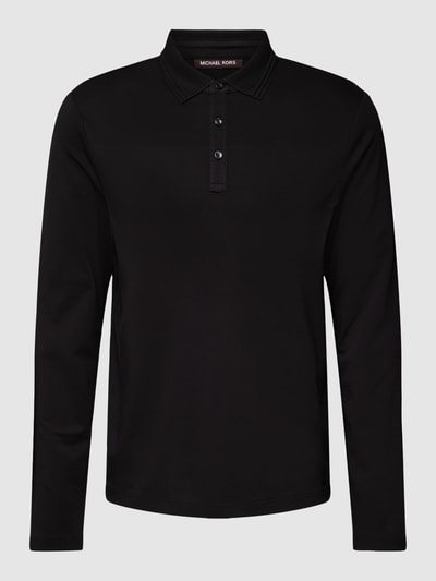 Michael Kors Poloshirt mit langen Ärmeln Modell 'INTERLOCK' Schwarz 2