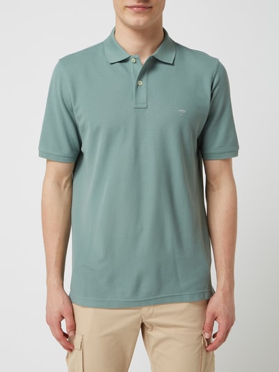 Fynch-Hatton Katoenen poloshirt  Rietgroen - 4