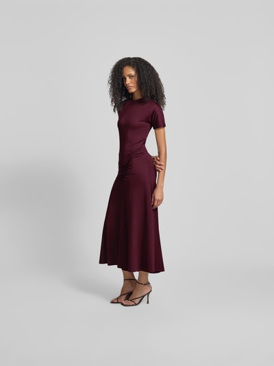 Victoria Beckham Midikleid mit Raffung Bordeaux 1