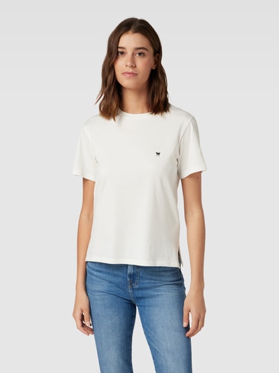 Weekend Max Mara T-shirt z wyhaftowanym logo model ‘VENACO’ Biały 4