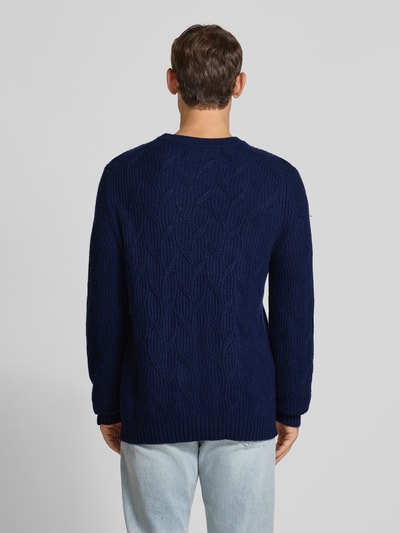 Christian Berg Men Gebreide pullover met kasjmier Marineblauw - 5